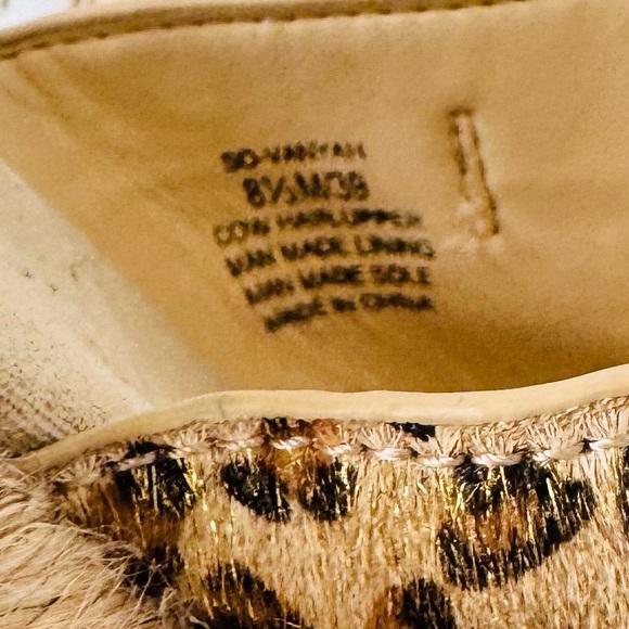 🆕 Sole Society leopard print cow hair upper platform espadrille sandals size 8.5 - Picture 7 of 11